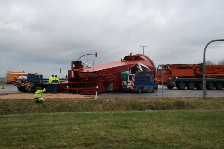 Schwertransportunfall Finkenwerder